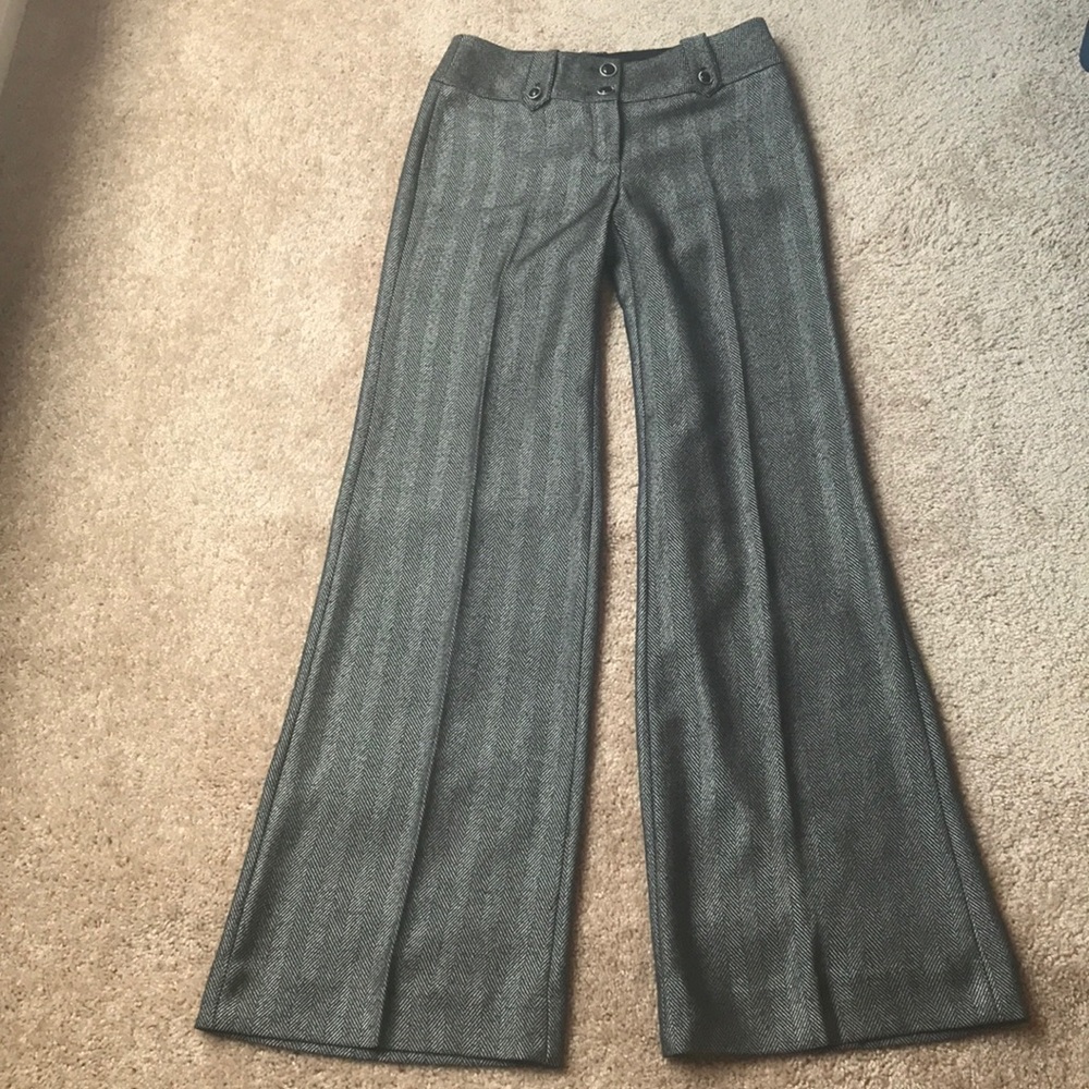 White House Black Market Gray Wide Leg Pants
